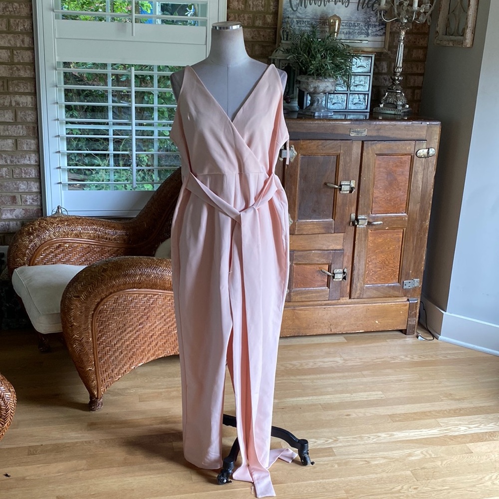 ASOS BLUSH SPAGHETTI STRAP JUMPSUIT 8 NEW